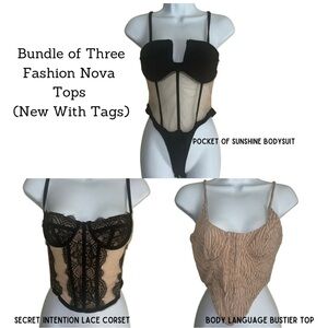 Fashion Nova Bundle Three NWT Tops